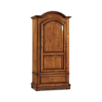 Armadio con 1 anta 1 cassetto appendiabiti con bastone in legno massello e mdf con rifinitura in noce lucido 96x56x196 H