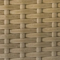 Set da Giardino in Rattan Stile Boho Chic con Divano Angolare e e Tavolino, Crema e Caffè