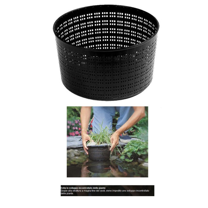 Multipack da 5 cesti per piante acquatiche rotondi dimensioni 21,5 cm cadauno