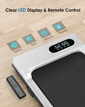 Tapis Roulant per casa e ufficio - RATTANTREE - Display a LED - 8km/h - Capacity 120 kg - Argenteo