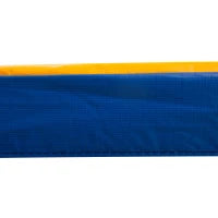 Copertura Tappeto Elastico Ø305x1.5 cm Pieghevole e Portatile, Protezione Trampolino da Giardino in Plastica, PE e Schiuma EPE, Rosso, Blu e Giallo