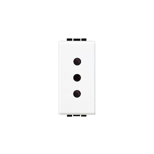 N4113 Presa 2P+T 10A 250 Vac Bianco Livinglight