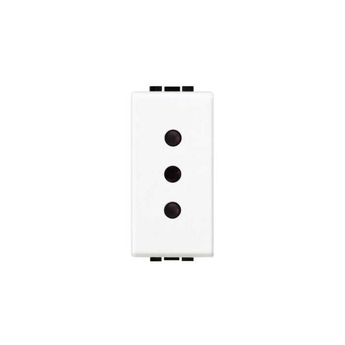 N4113 Presa 2P+T 10A 250 Vac Bianco Livinglight