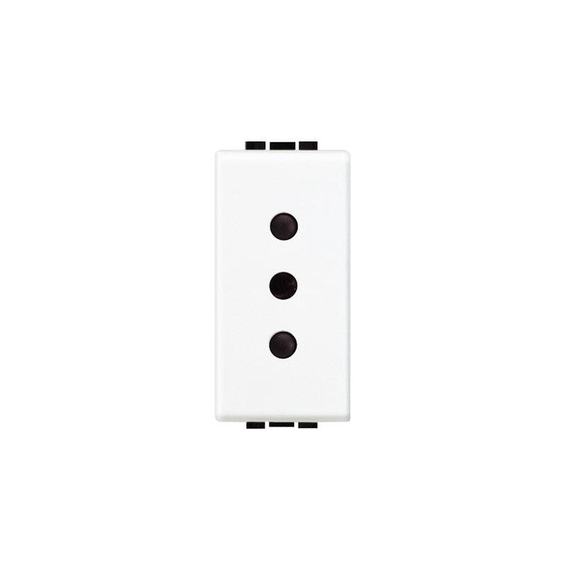 N4113 Presa 2P+T 10A 250 Vac Bianco Livinglight