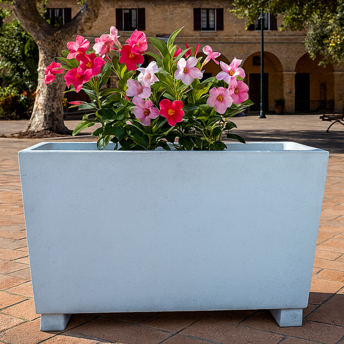 Fioriera giardino cemento effetto pietra l.100xp.30xh.60 cm serie ostuni