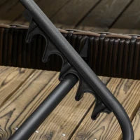 Set 2 Lettini Prendisole in Rattan PE con Cuscino e Schienale 5 Reclinazioni, 196x60x22cm