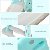 Scivolo per Bambini da 18 Mesi Pieghevole con 3 Scalini e Canestro Basket, Scivolo da Interno ed Esterno, 147x82x85.5 cm, Blu e Grigio