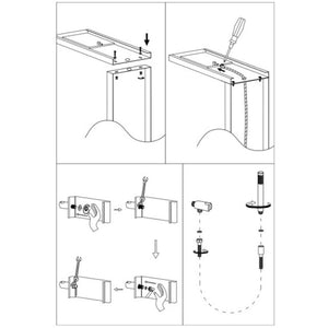 Colonna doccia tec alluminio bianco nero getti idro arredamento h150xl22 *** confezione 1