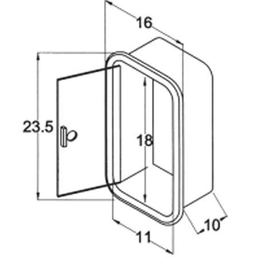 Nicchia con sportello ad incasso bianco per pilotina cm 24 x 16