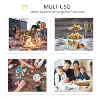 Tavolo da Giardino Allungabile per 8-10 Persone, in Alluminio, 135-270x90x75cm, Grigio