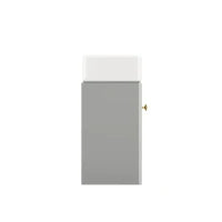 Mobile da bagno con lavabo e mobiletto sottolavabosospeso e con spazio contenitore, 46x26x56 cm, Grigio e Bianco