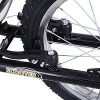 Monopattino per Bambini da 5 Anni con Ruote Grandi da 16" e Altezza Regolabile, Freni e Cavalletto, Nero