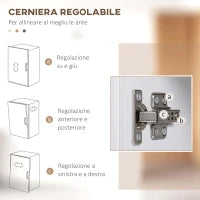 Dispensa Cucina in MDF con Armadietto Superiore e Inferiore a 2 Ante e Piano di Lavoro, 72x40x178 cm