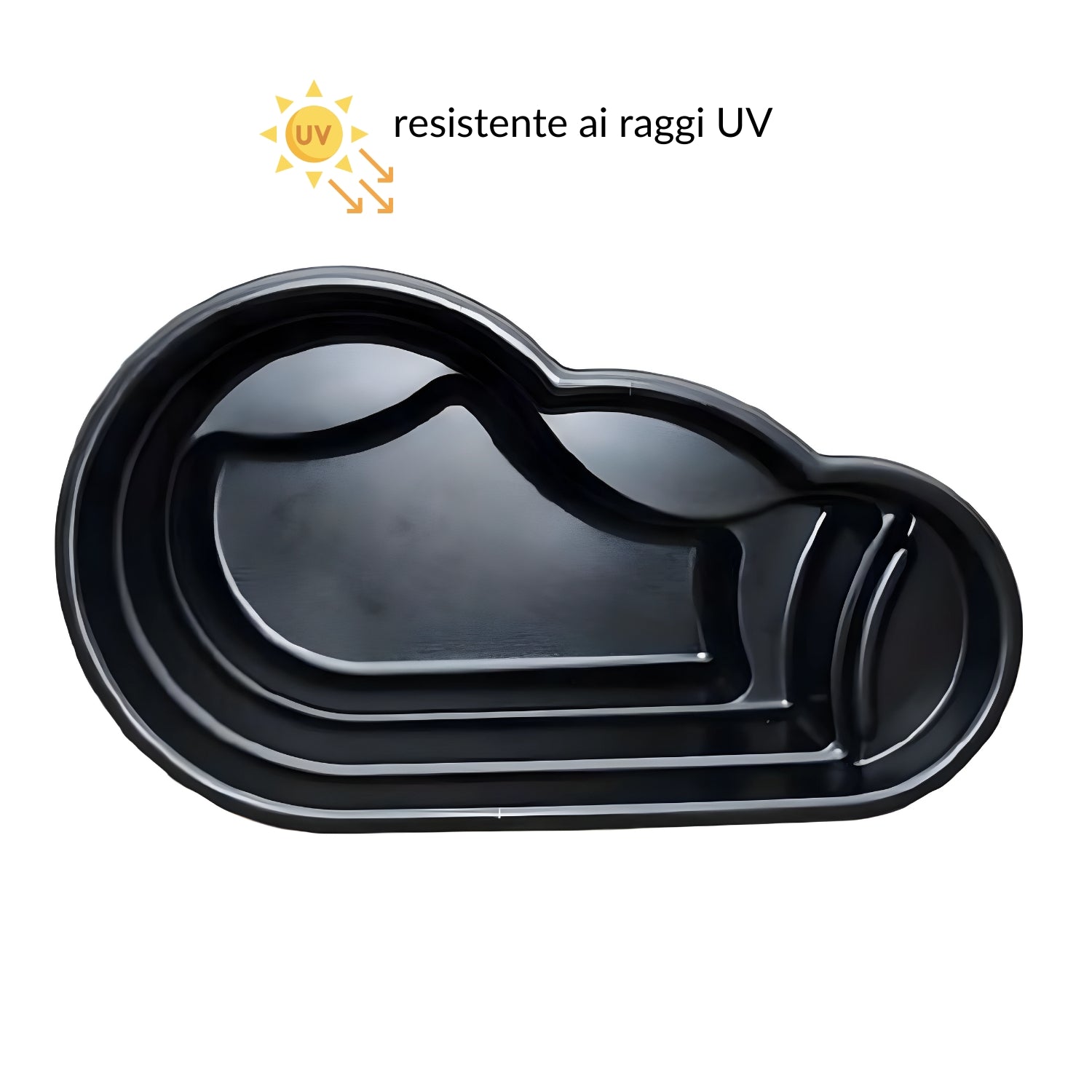 Laghetto da giardino vico nero litri 300 da 145x87xh53