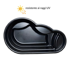 Laghetto da giardino vico nero litri 300 da 145x87xh53