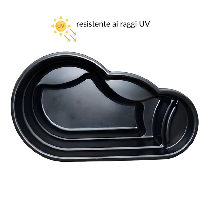 Laghetto da giardino vico nero litri 300 da 145x87xh53