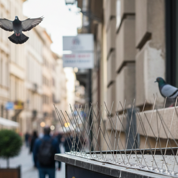 Dissuasore rigiflex per volatili flessibile punte acciaio inox