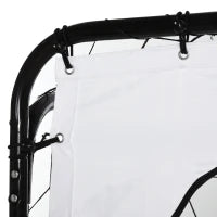 Porta da Calcio per Bambini e Adulti con Rete in PE, in Metallo e Oxford, Bianco e Nero, 240x88x171.5cm