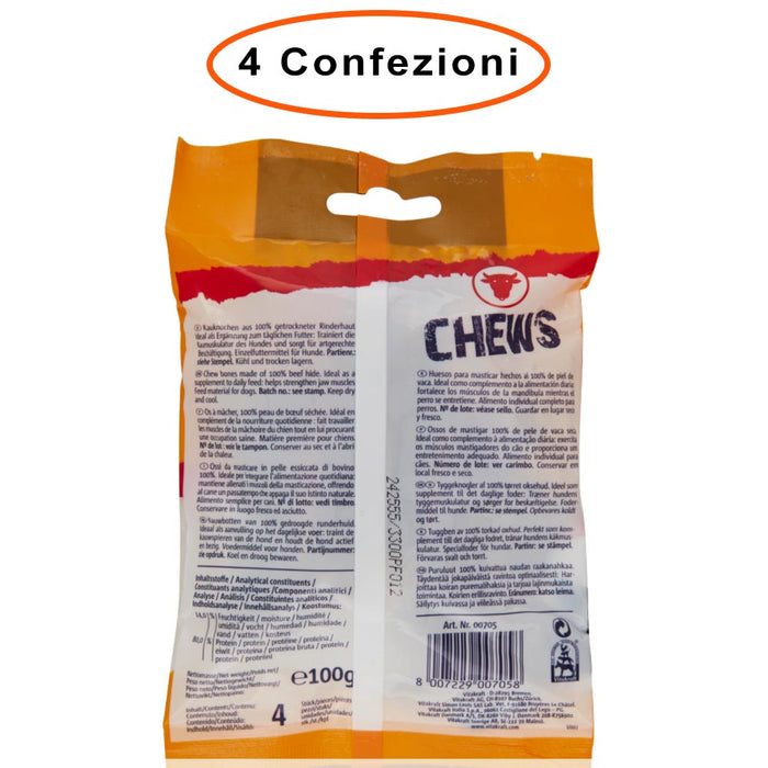 Vitakraft osso mini per cani snack chews 7,8 cm 4 confezioni da 4 pezzi 100 gr