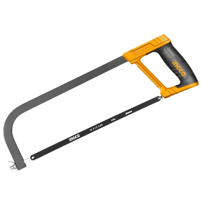 Seghetto arco 300 mm regolabile lama 65 mn 24 t impugnatura morbida acciaio