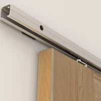 Binario con Kit di Accessori per Porte Scorrevoli in Stile Rustico in Legno