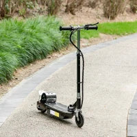 Monopattino Elettrico Pieghevole con Sella, 2 Ruote e Manubrio Regolabile, Bambini 7-12 Anni, 81.5x38x94cm, Nero