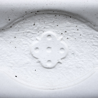 Pilozza lavabo bianca serie romantica cemento calcestruzzo 90 x 50 x h.28 cm