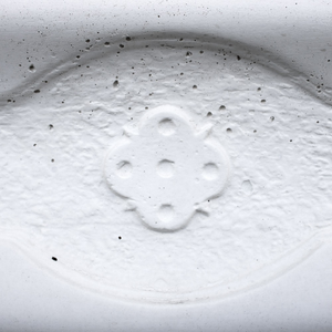 Pilozza lavabo bianca serie romantica cemento calcestruzzo 90 x 50 x h.28 cm