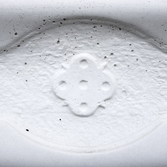 Pilozza lavabo bianca serie romantica cemento calcestruzzo 90 x 50 x h.28 cm