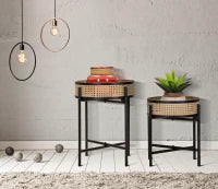 Tavolinetti Coppia Fuji cm Ø 40X50-35X40