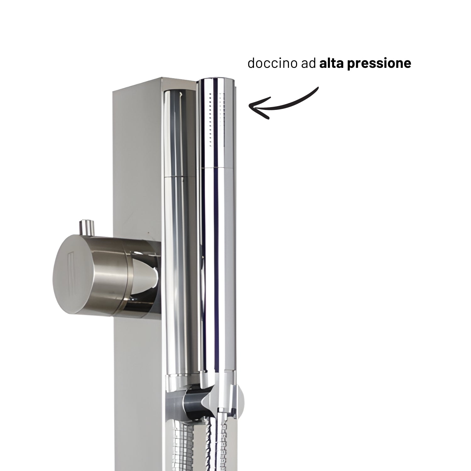 Fontana da giardino a colonna esterno in acciaio inox con cover impermeabile *** modello salice, confezione 1