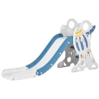 Scivolo per Bambini 18-36 Mesi in PE e PP a Tema Spaziale con Scale Antiscivolo, 157x46.5x80 cm