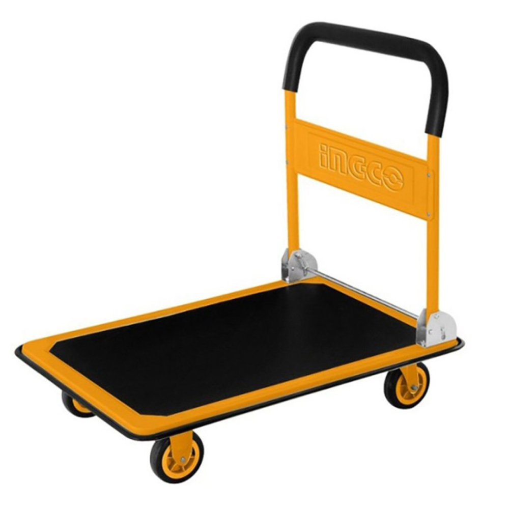 Carrello 4 ruote manico pieghevole 150 kg trasporto carichi pesanti antiscivolo
