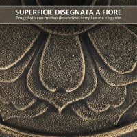 Base per Ombrellone da 12 kg con Manovella Integrata, in Resina, Metallo e Cemento, Ø46x33 cm, Bronzo