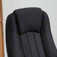 Poltrona da Ufficio Massaggiante ad Altezza Regolabile, 60x74x106-116cm, Nera