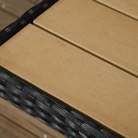 Set da Giardino con Tavolo e 4 Sedie da Esterno in Acciaio e Rattan PE, Nero