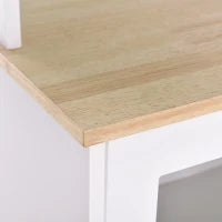 Credenza Moderna in Legno MDF Bianco con 2 Vetrinette e 1 Scaffale con Mensole Regolabili, 80 x 37 x 183 cm