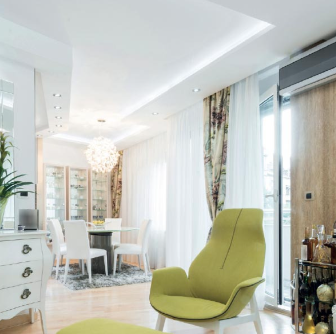 Profilo alluminio 2m per striscia led grigio con cover bianca