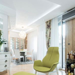 Profilo alluminio 2m per striscia led grigio con cover bianca