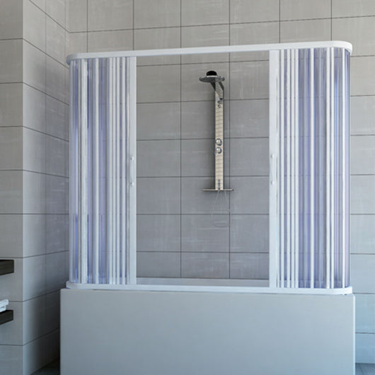 Box a 3 lati sopravasca 70x160 in PVC mod. Nicla con apertura centrale