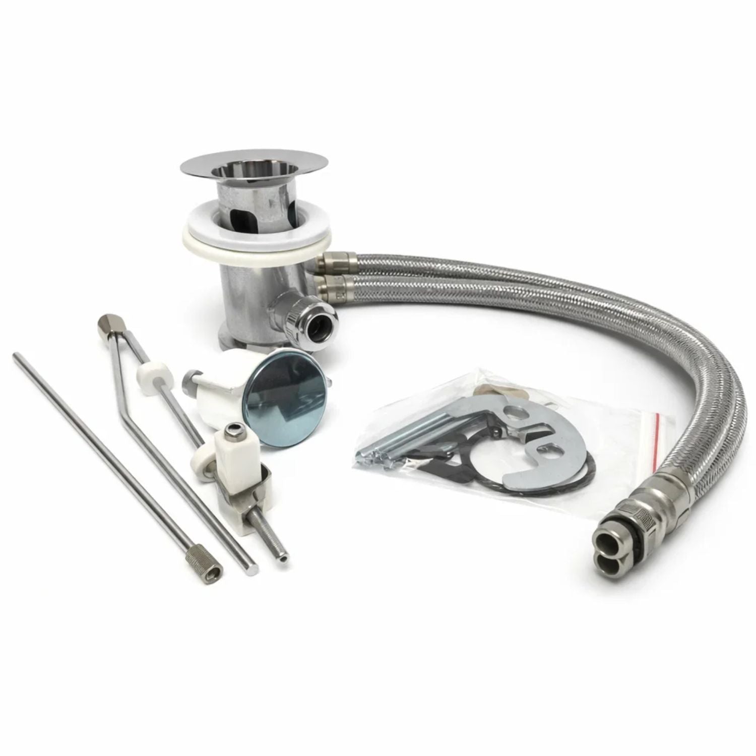 Miscelatore rubinetto europa per bidet in ottone colore cromato con piletta