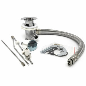 Miscelatore rubinetto europa per bidet in ottone colore cromato con piletta