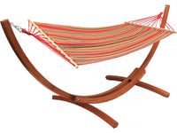 Amaca di legno con tela di cotone "Dallas" - 3 m - Rosso misto