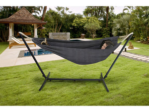 Amaca con supporto in metallo da 150 x 200 cm - Grigio