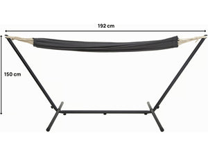 Amaca con supporto in metallo da 150 x 200 cm - Grigio