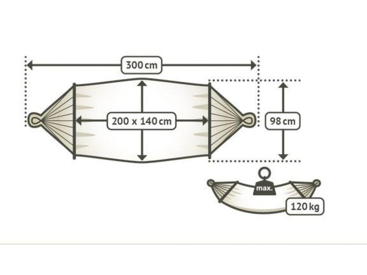 Tela per amaca "Tulum" - 200 x 140 cm - Verde