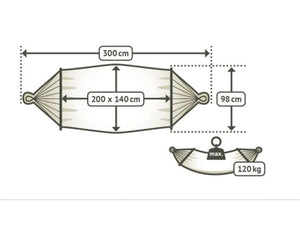 Tela per amaca "Tulum" - 200 x 140 cm - Verde