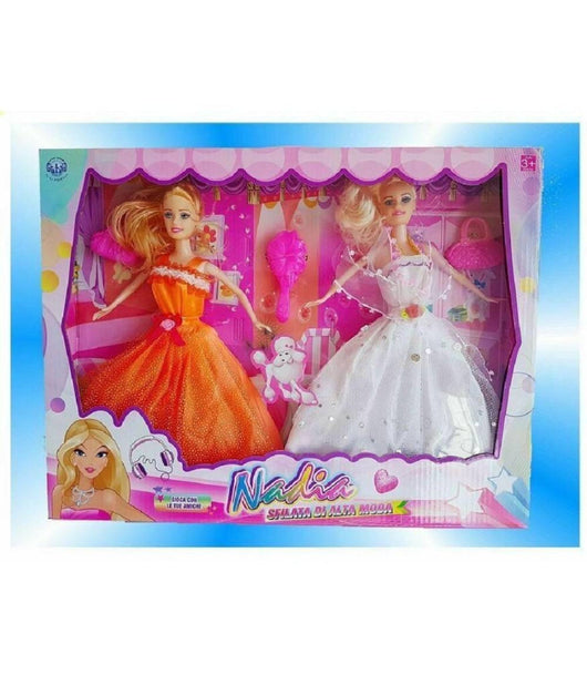 Nadia Sfilata Di Alta Moda Bambole Spazzola Borse Giocattolo Gioco Bambina         