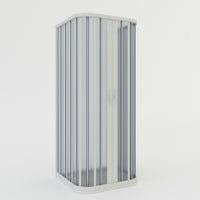 Box doccia a 3 lati in PVC a soffietto 70x90x70 cm H 185 mod. Narciso con apertura centrale