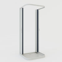 Box doccia a 3 lati in PVC a soffietto 80x100x80 cm H 185 mod. Narciso con apertura centrale